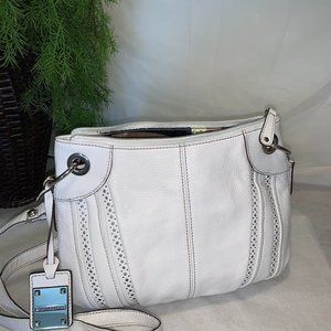 Tingnanello White Leather Hobo Bag
